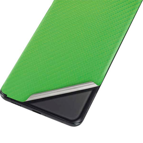 Green Carbon Fiber Specialty Material Galaxy S21 Plus 5G Skin